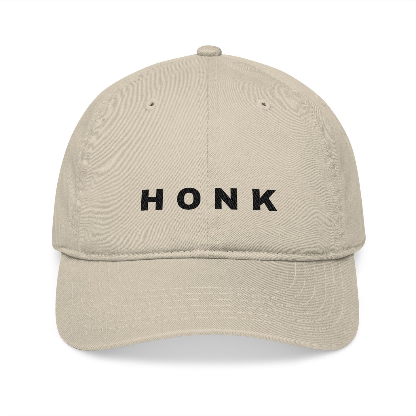 'Honk' Black Embroidered Baseball Cap (Images Automatically Generated, Text is CENTERED on hat)
